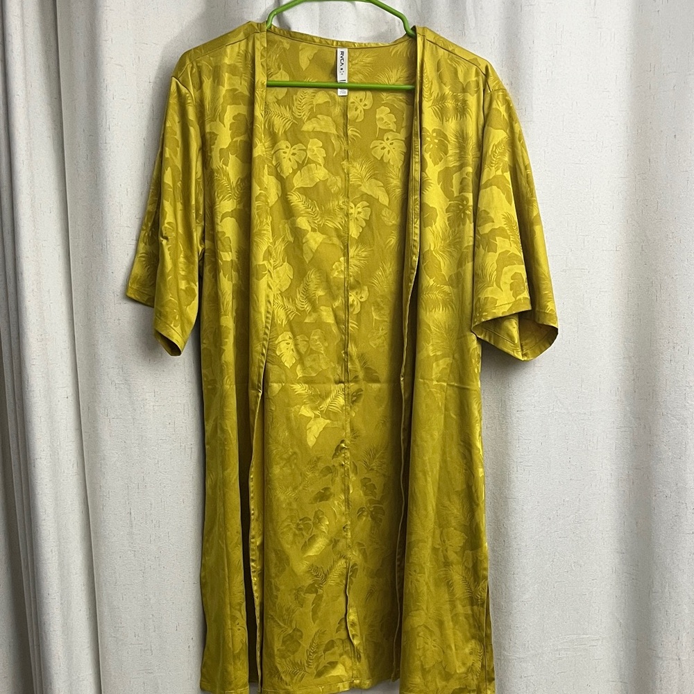 RVCA Yellow Floral Swim Coverup